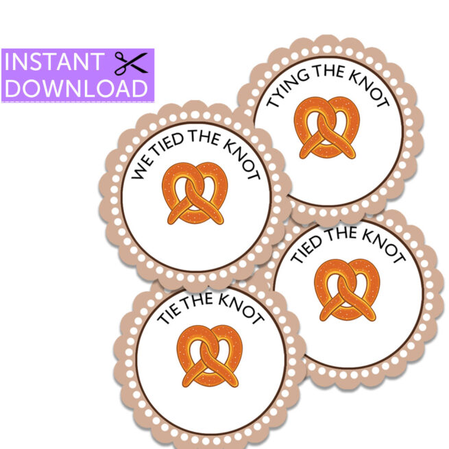 tie the knot favor tags - Instant Download