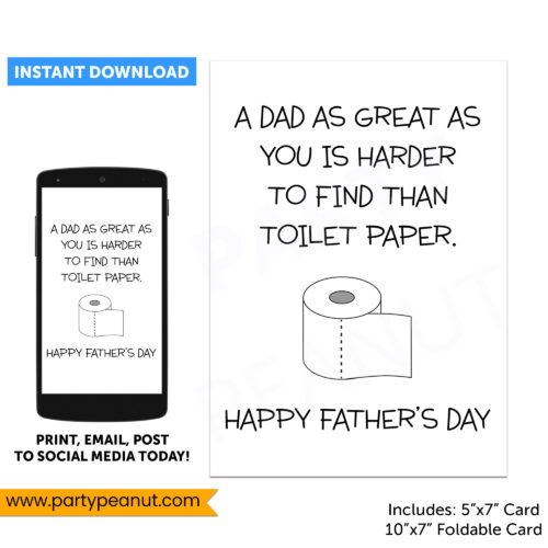 Toilet Paper Fathers Day Card