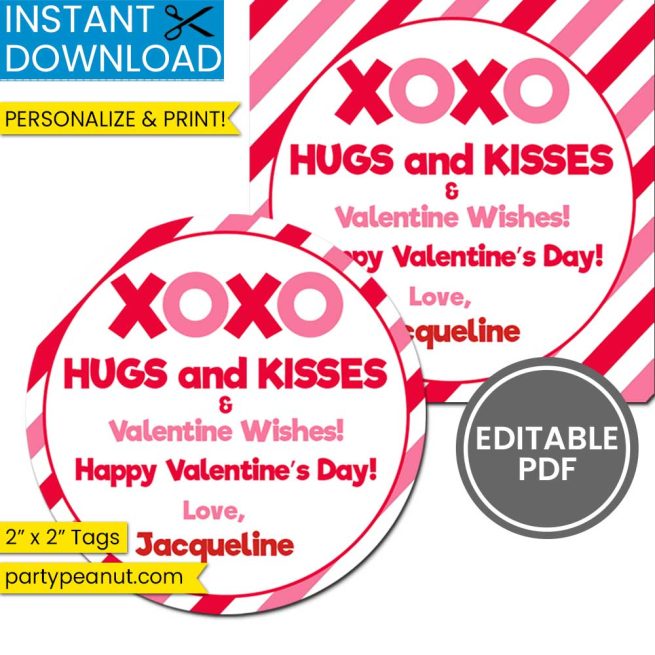 Hugs & Kisses Tags Valentine's Day Tags