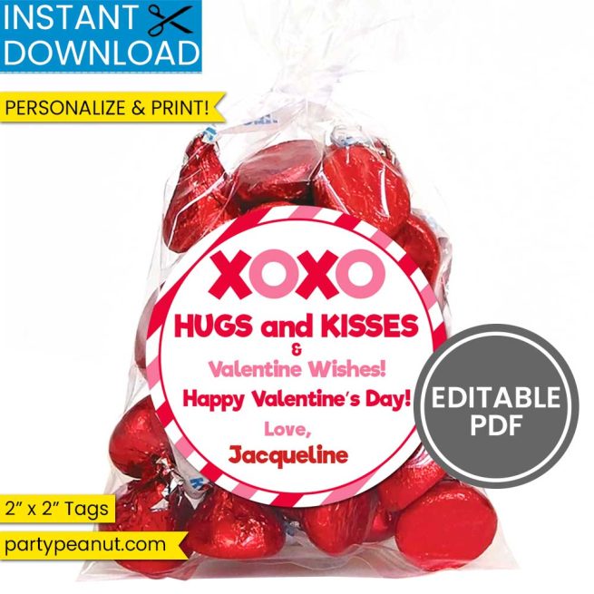 Hugs & Kisses Tags Valentine's Day Tags