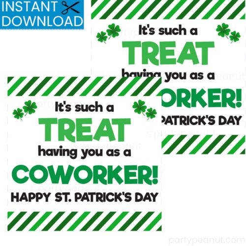 Such A Treat Coworker St Patricks Gift Tags