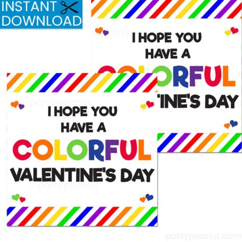 Have a Colorful Valentines Day Tags