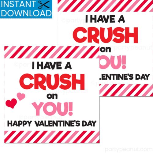 I Have A Crush On You Valentine Tags