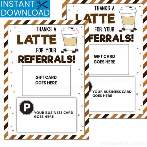 Thanks A Latte Referrals Gift Card Holder