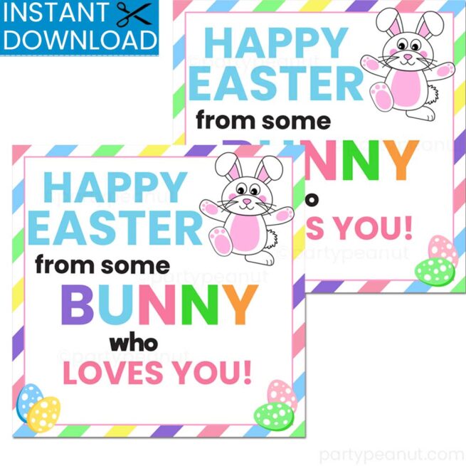 Happy Easter Some Bunny Loves You Tags