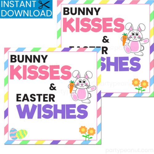 Bunny Kisses And Easter Wishes Gift Tags