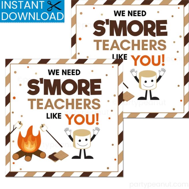 Smore Teachers Smore's Thank You Tags