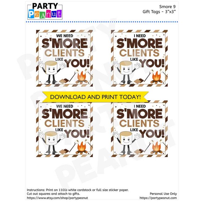 S'more Clients Like You Gift Tag