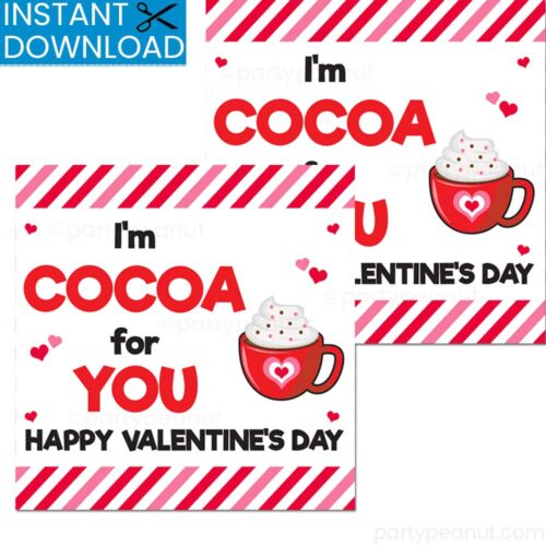 Cocoa For You Valentines Day Tags