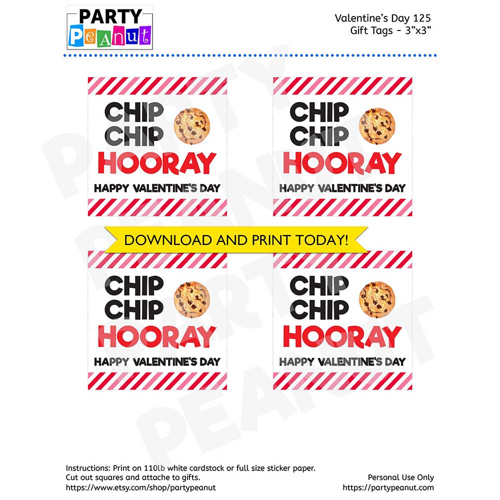 Chip Chip Hooray Valentine Free Printable