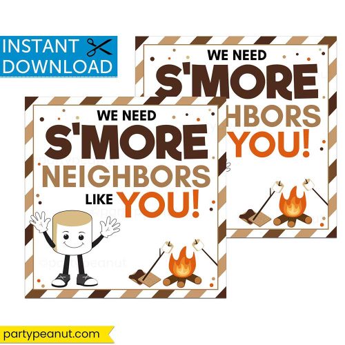 Smore Neighbors Gift Tag
