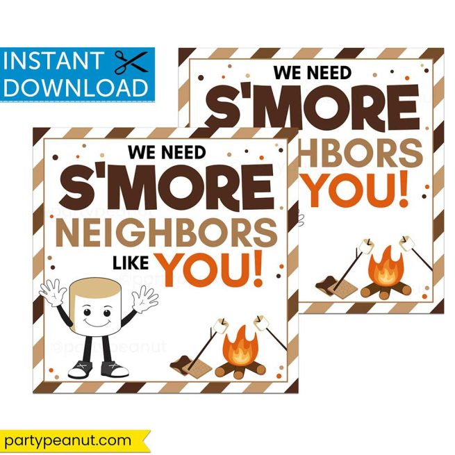 Smore Neighbors Gift Tag